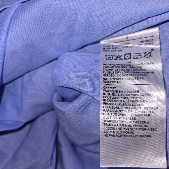 Janie and Jack Light Blue Floral Blouse - Picture 9 of 9